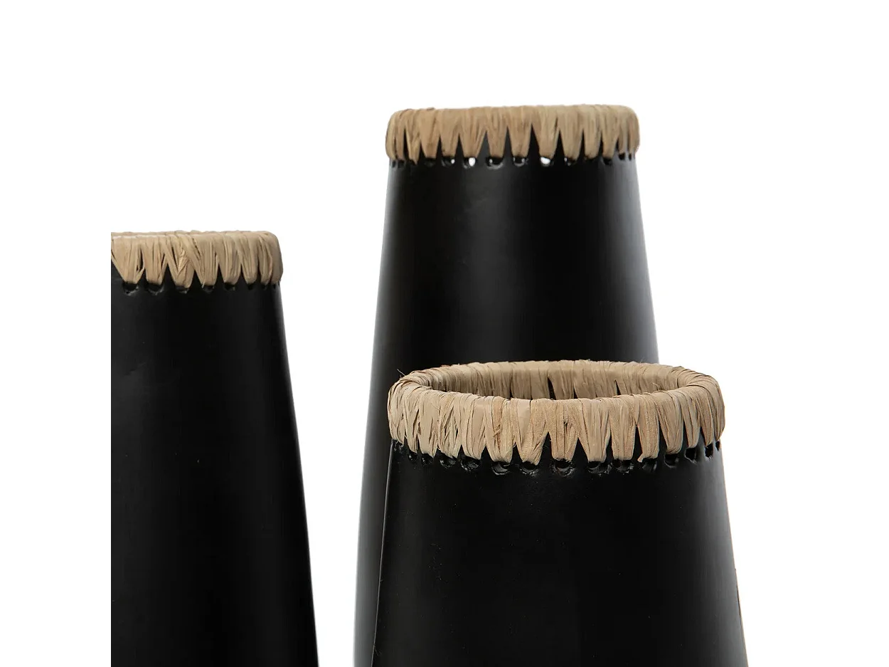 Le Vase Sneaky - Noir Naturel - L