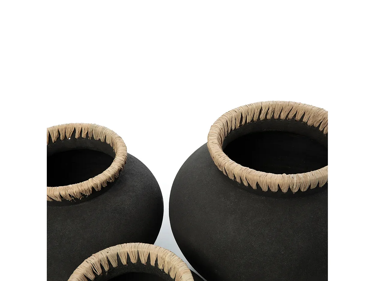 Le Vase Styly - Noir Naturel - L