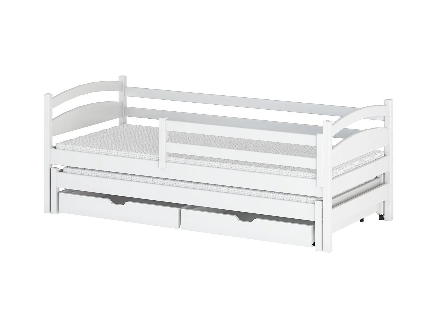 Lit enfant TOSIA KSB001 80x160 cm Blanc