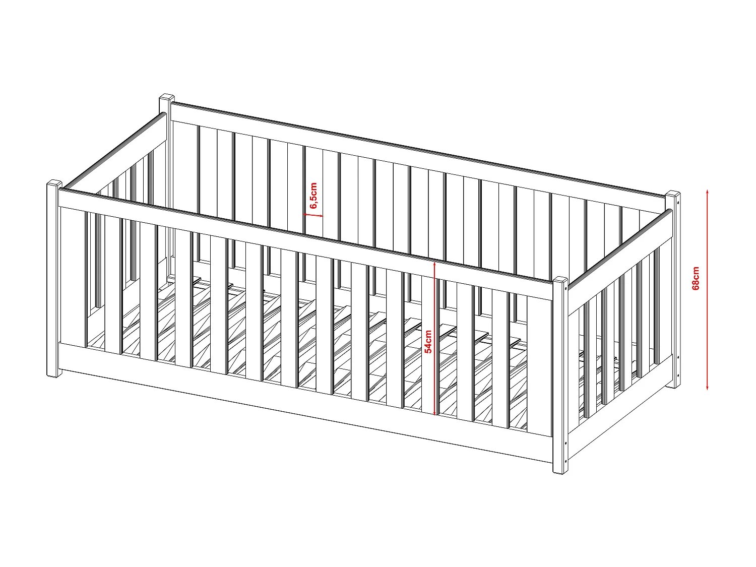 Cama infantil CONCEPT KSB005 90x200 cm Blanco