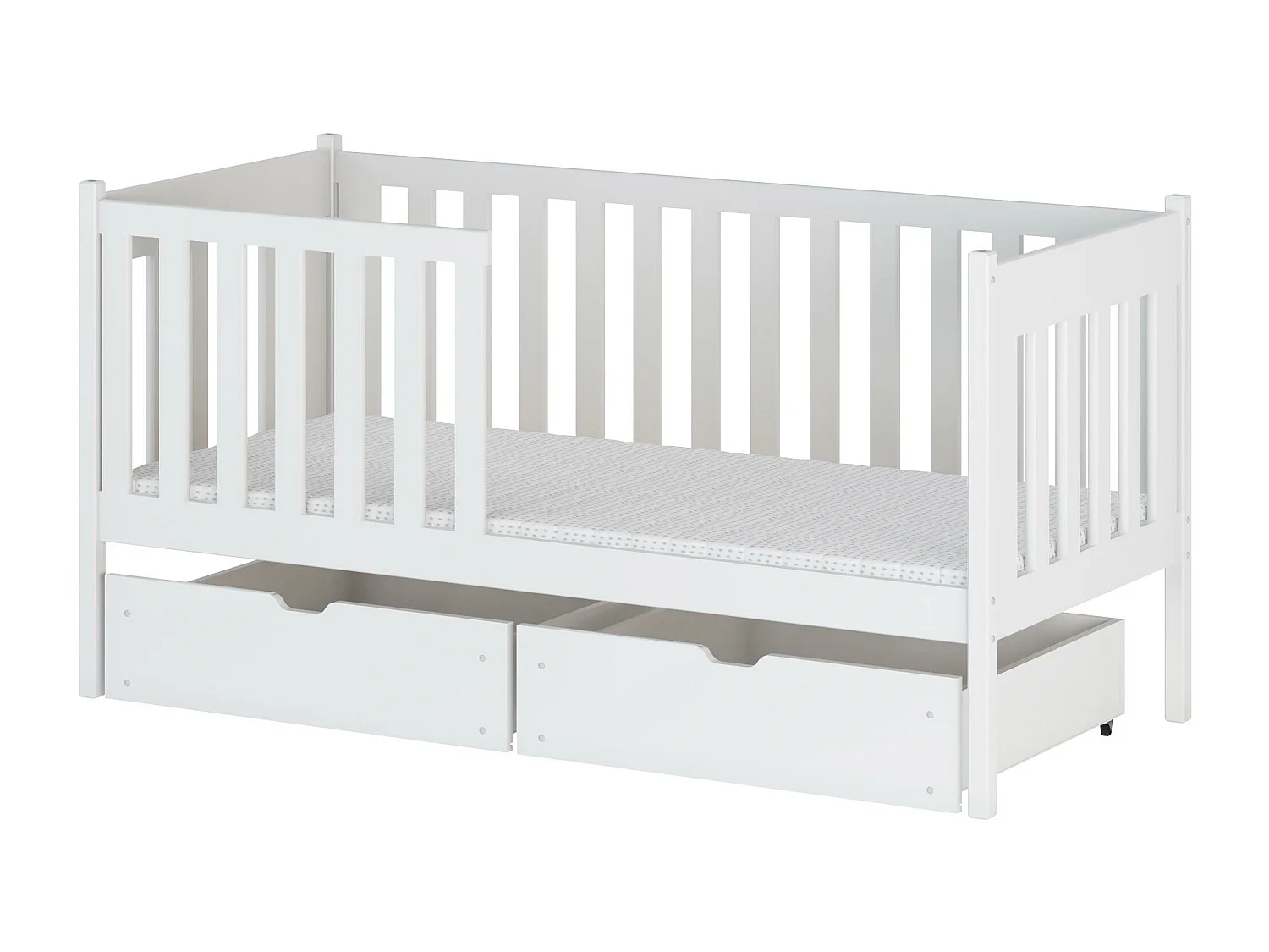 Cama de solteiro infantil ALICJA KSB002 80x180 cm Branco