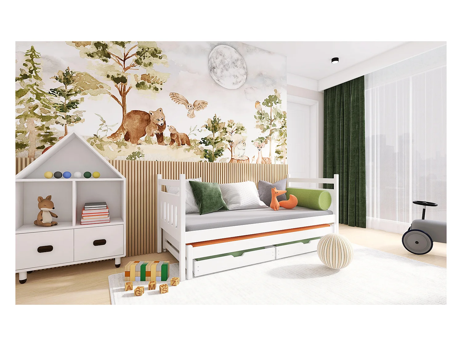 Bed DANIEL KSB013 80x170 cm Wit