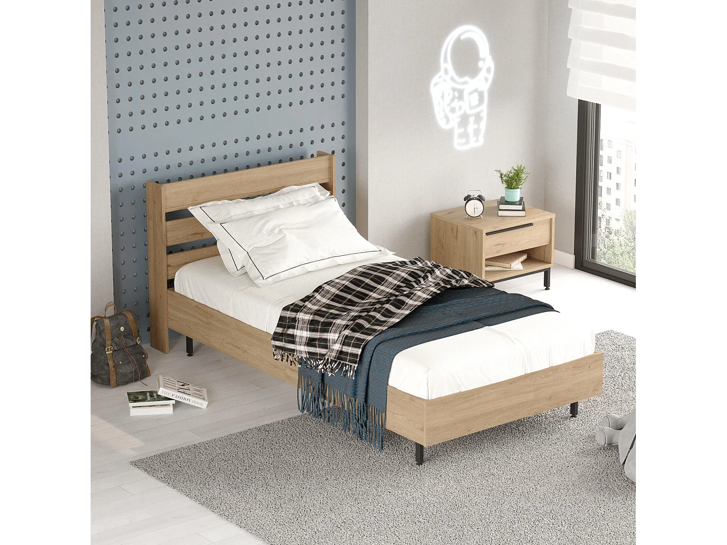 Cadre De Lit OCEAN BF007 206x109x86 Naturel