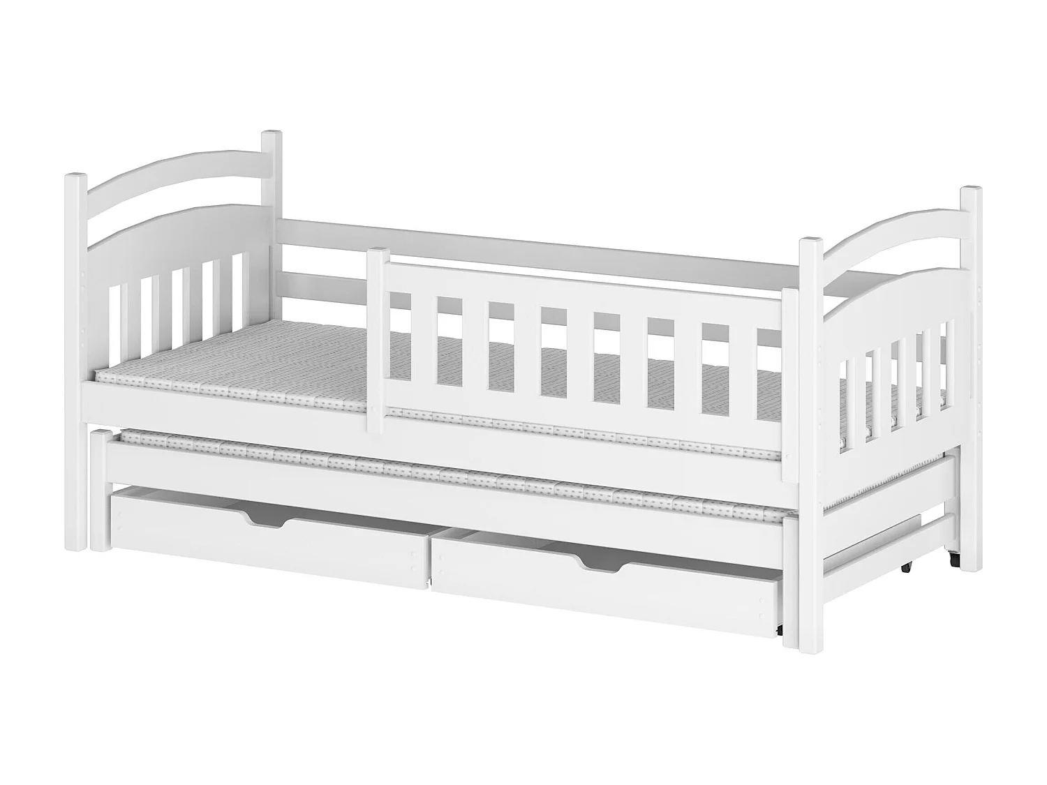 Cama de solteiro infantil GALAXY KSB004 90x190 cm Branco