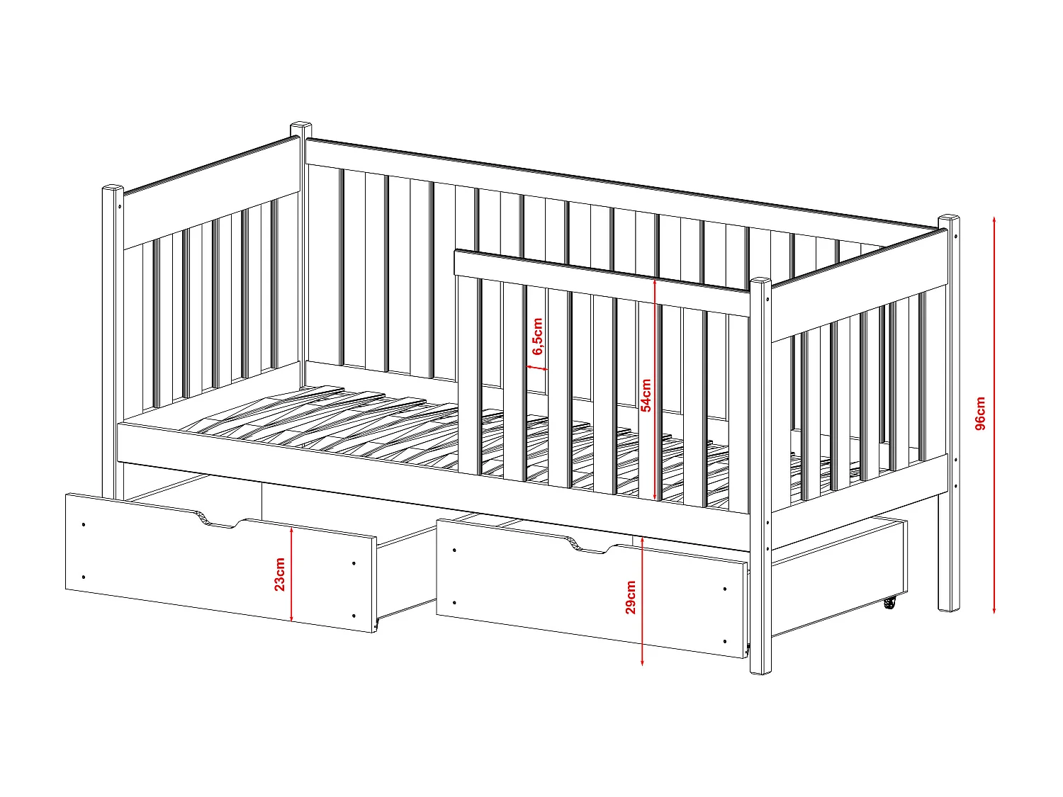 Bed ALICJA KSB004 90x190 cm Grafiet