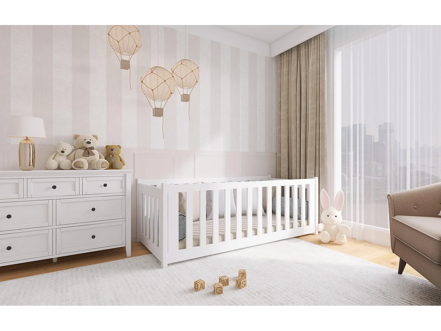 Bed CONCEPT KSB014 80x190 cm Wit