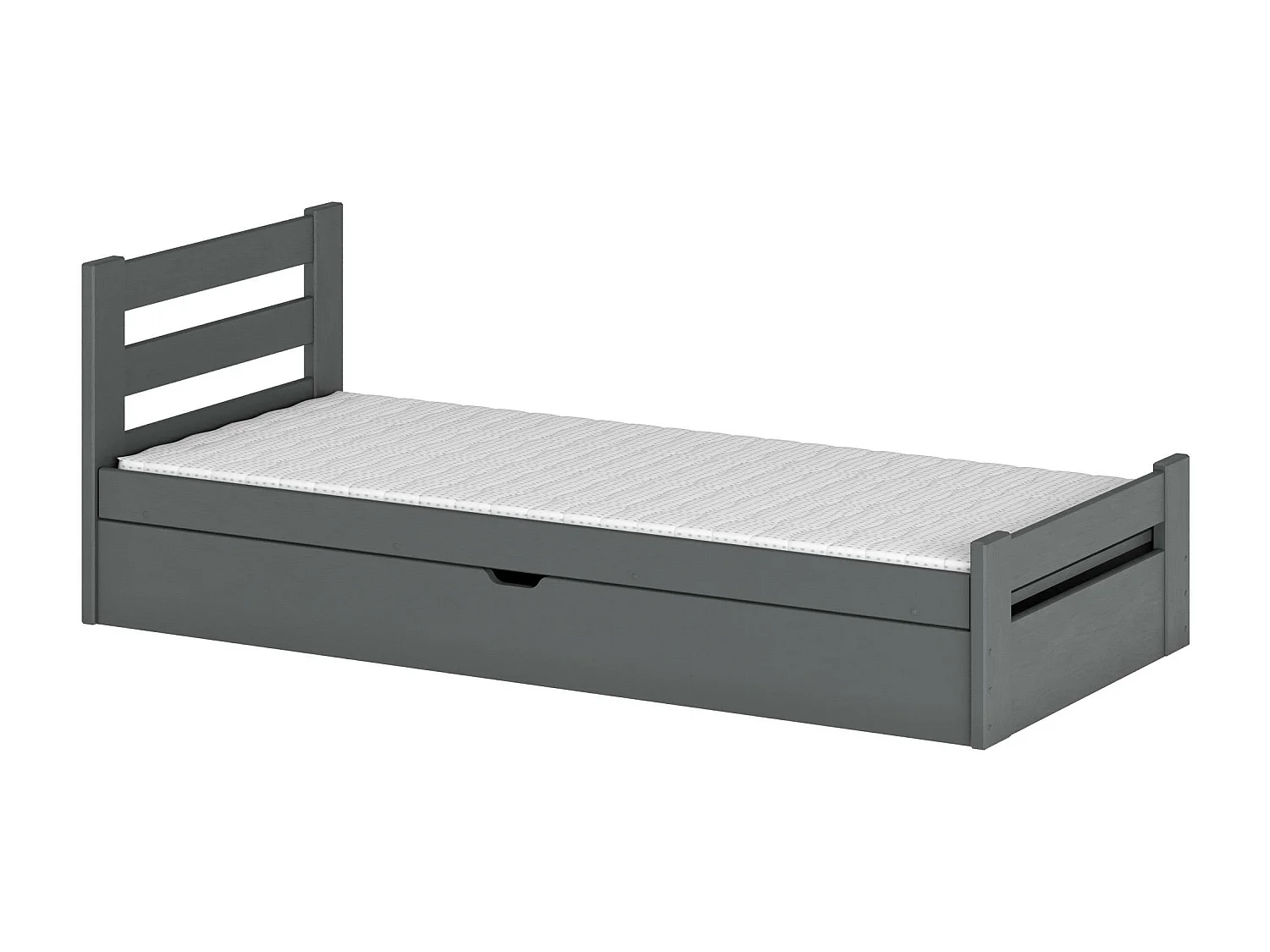 Letto singolo NELA KSB012 90x180 cm Grafite