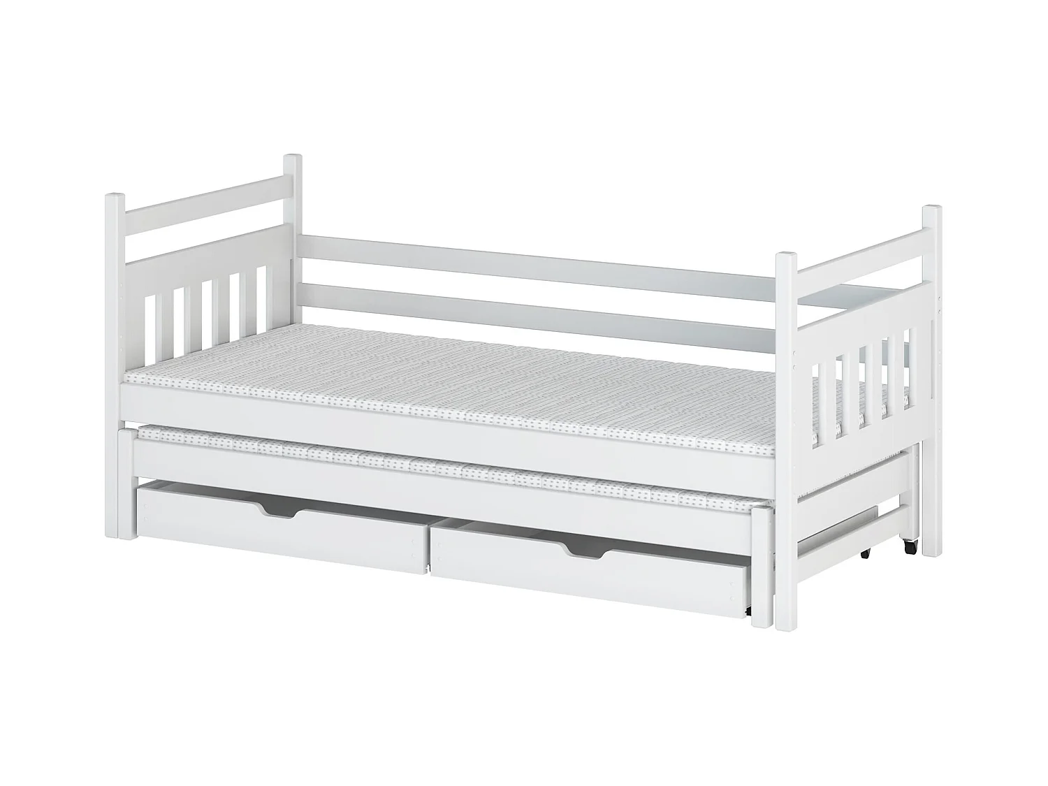 Lit enfant DANIEL KSB014 80x190 cm Blanc