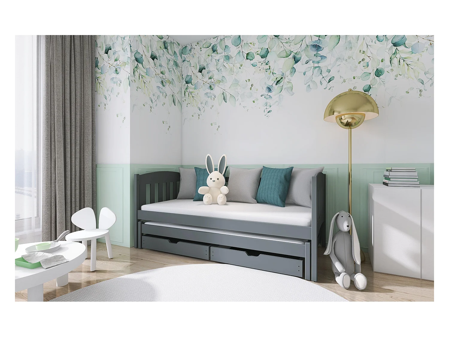 Bed AMELKA KSB001 80x160 cm Grafiet
