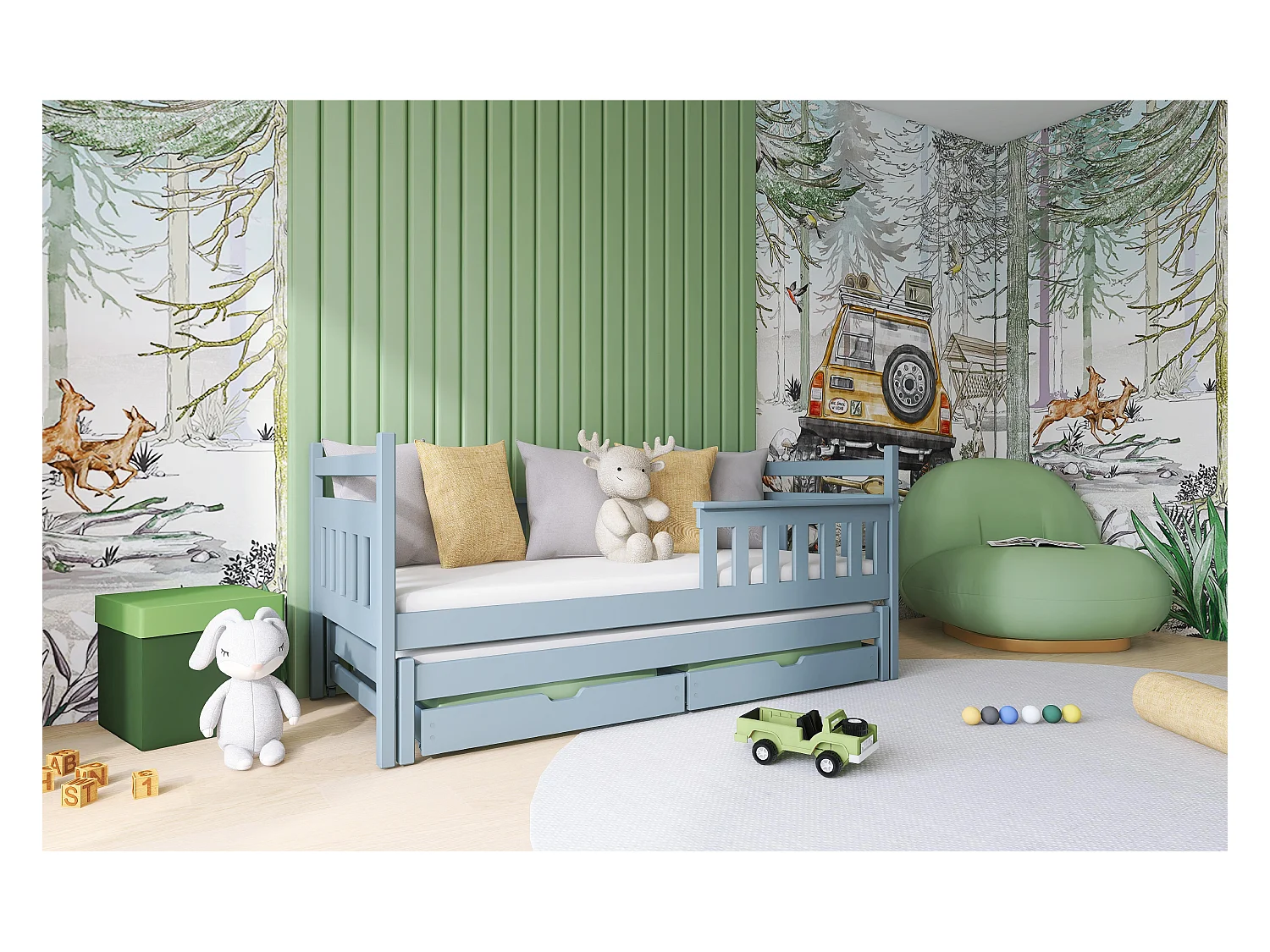 Bed DOMINIK KSB014 80x190 cm Grijs