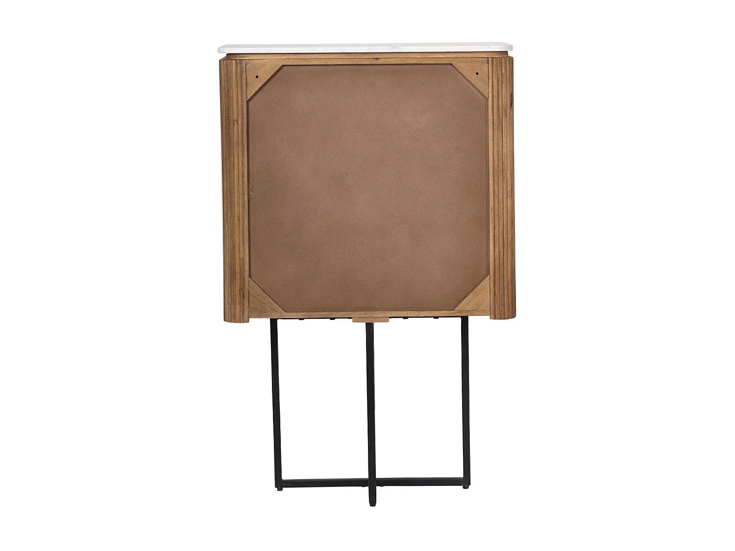 Buffet haut 2 portes plateau marbre blanc | Manguier Kfir II