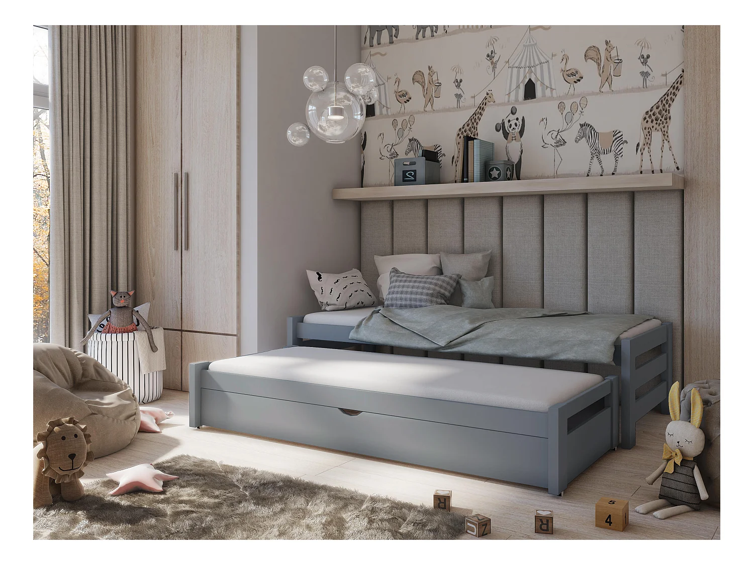 Bed ANIS KSB001 80x160 cm Grijs