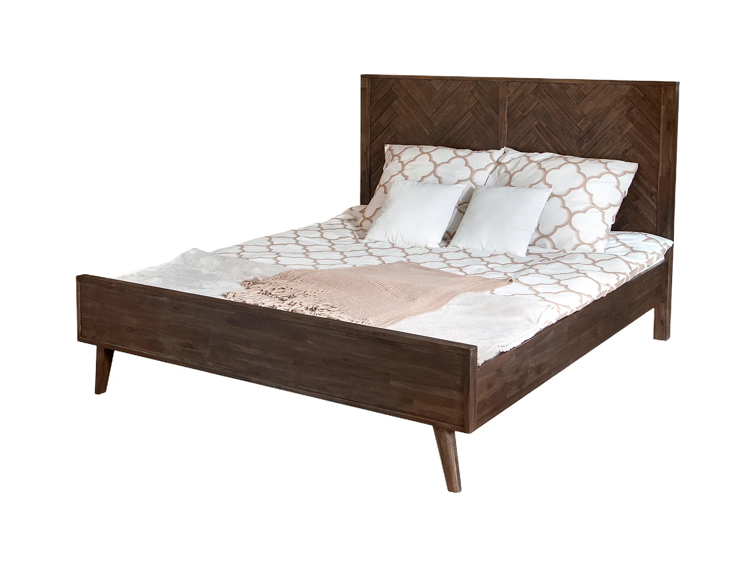 Cadre De Lit ASHTON BF011 185x212x130 Brun