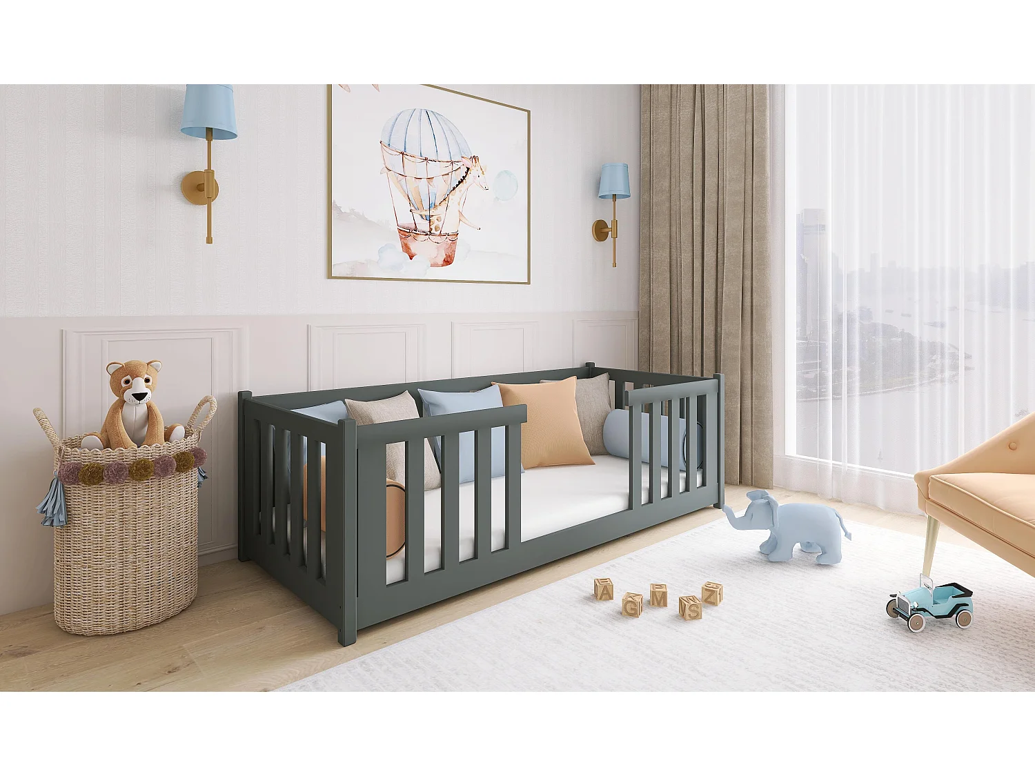 Bed FERO KSB012 90x180 cm Grafiet