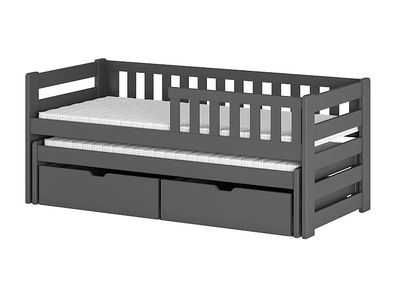 Kinderbett BOLKO KSB004 90x190 cm Graphit