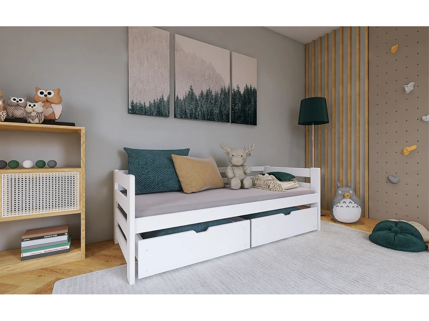 Lit enfant ERGO KSB005 90x200 cm Blanc