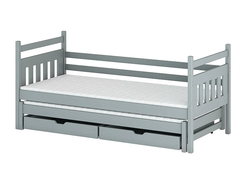 Kinderbett DANIEL KSB014 80x190 cm Grau