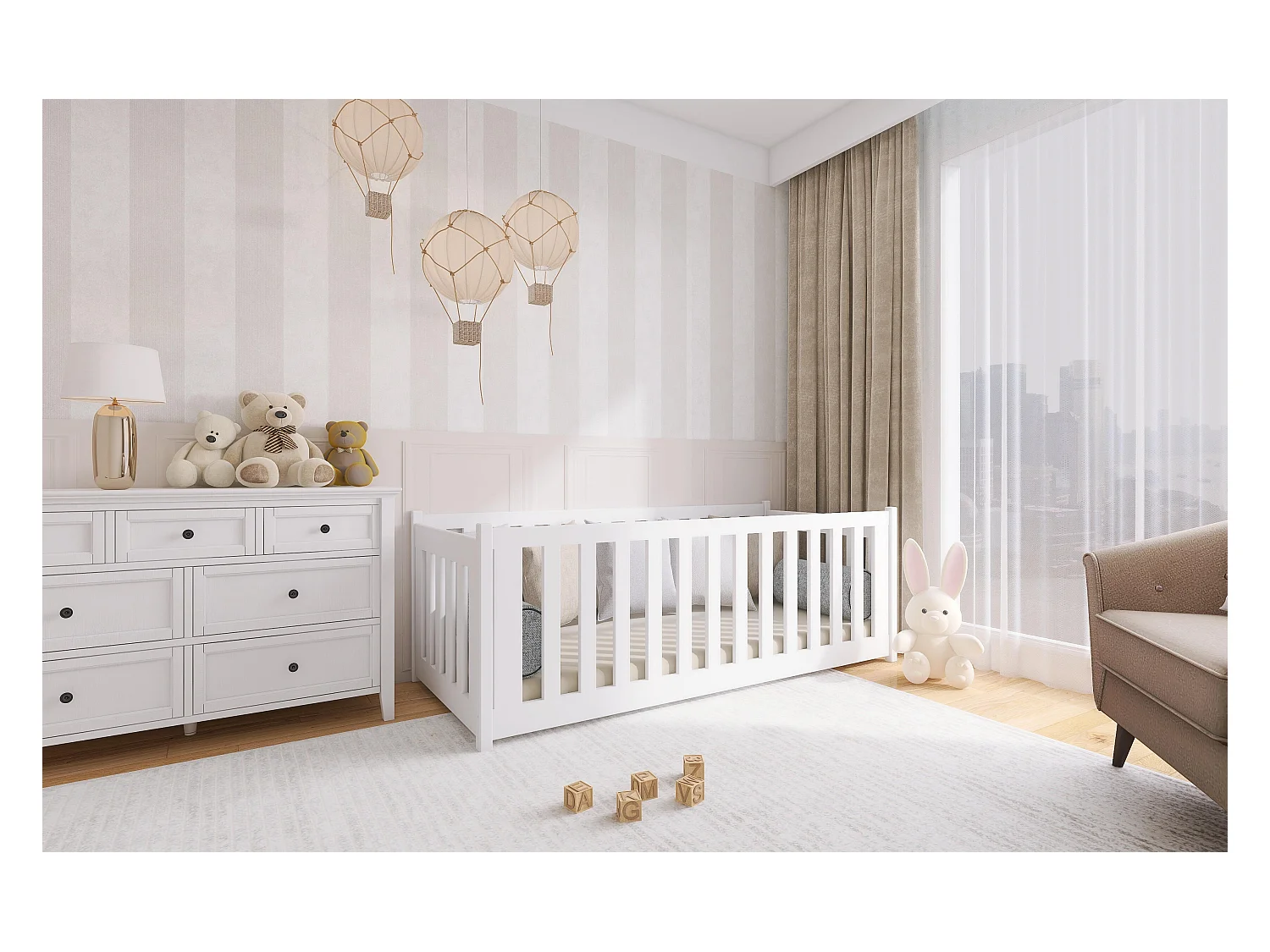 Lit enfant CONCEPT KSB004 90x190 cm Blanc