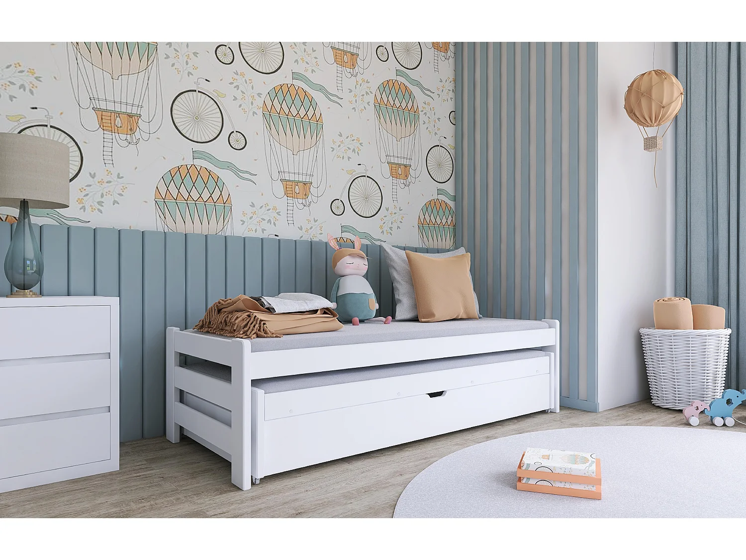 Letto singolo ANIS KSB002 80x180 cm Bianco