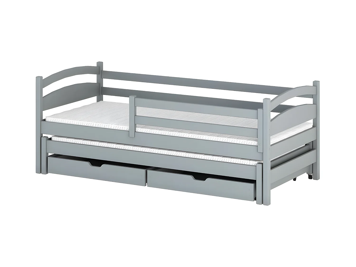 Lit enfant TOSIA KSB005 90x200 cm Gris
