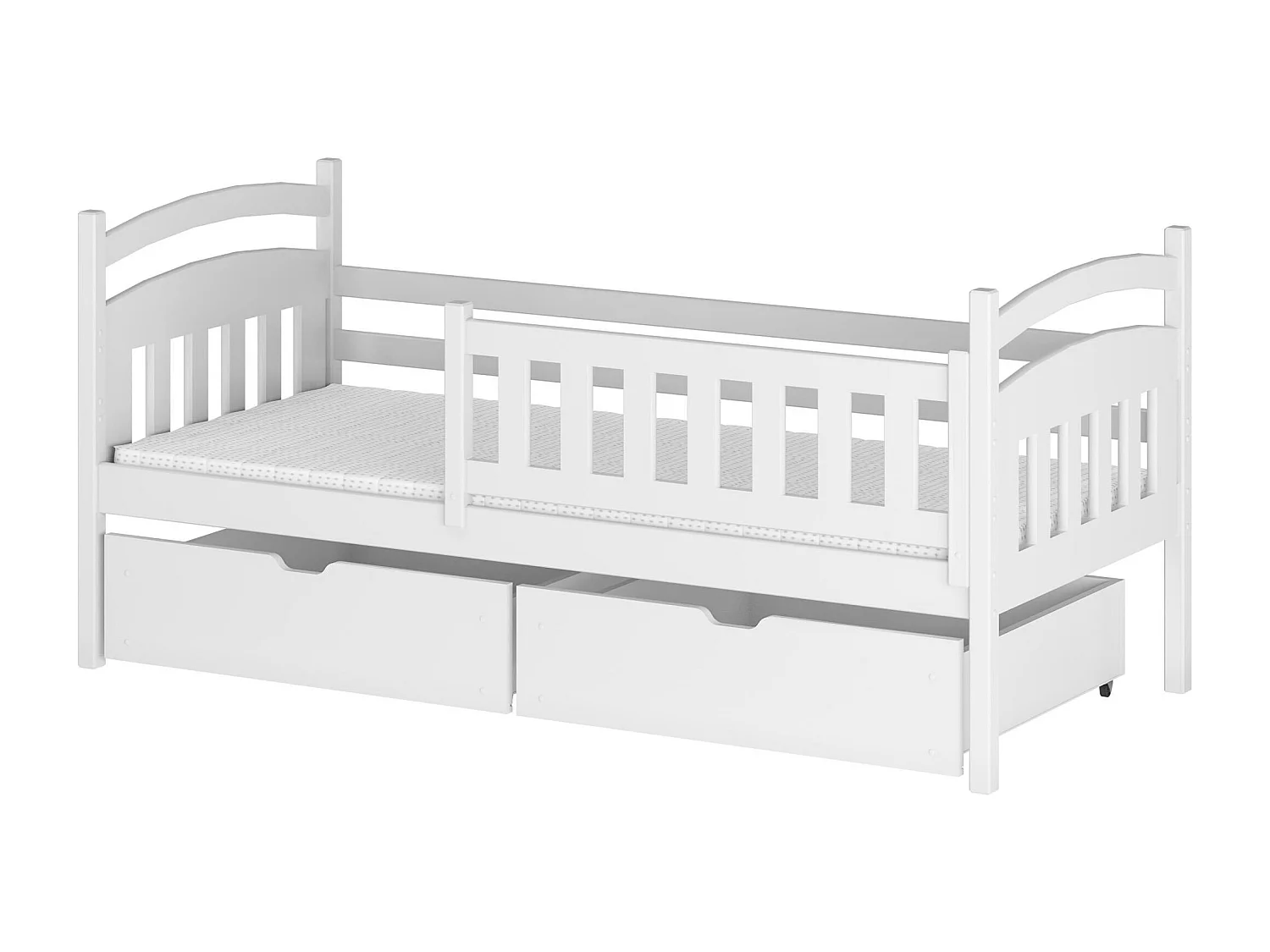 Cama de solteiro infantil TERRY KSB004 90x190 cm Branco