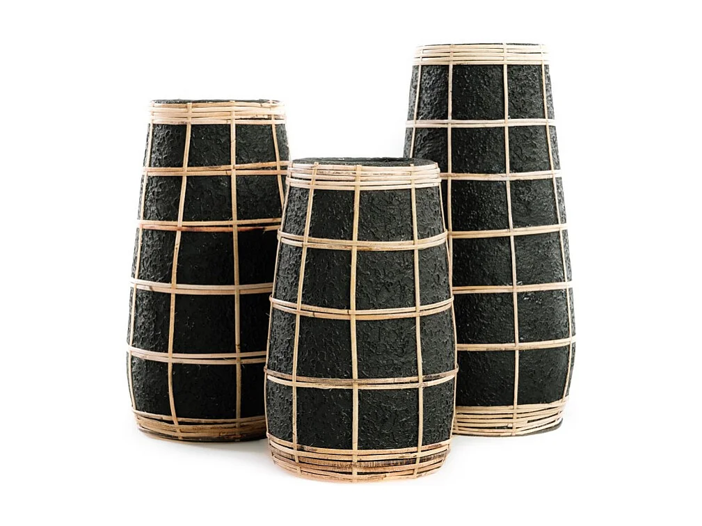 De Cutie Vaas - Zwart Naturel - M