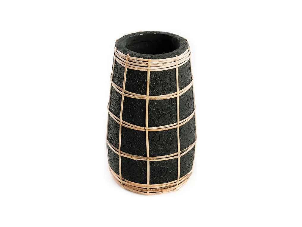 De Cutie Vaas - Zwart Naturel - S