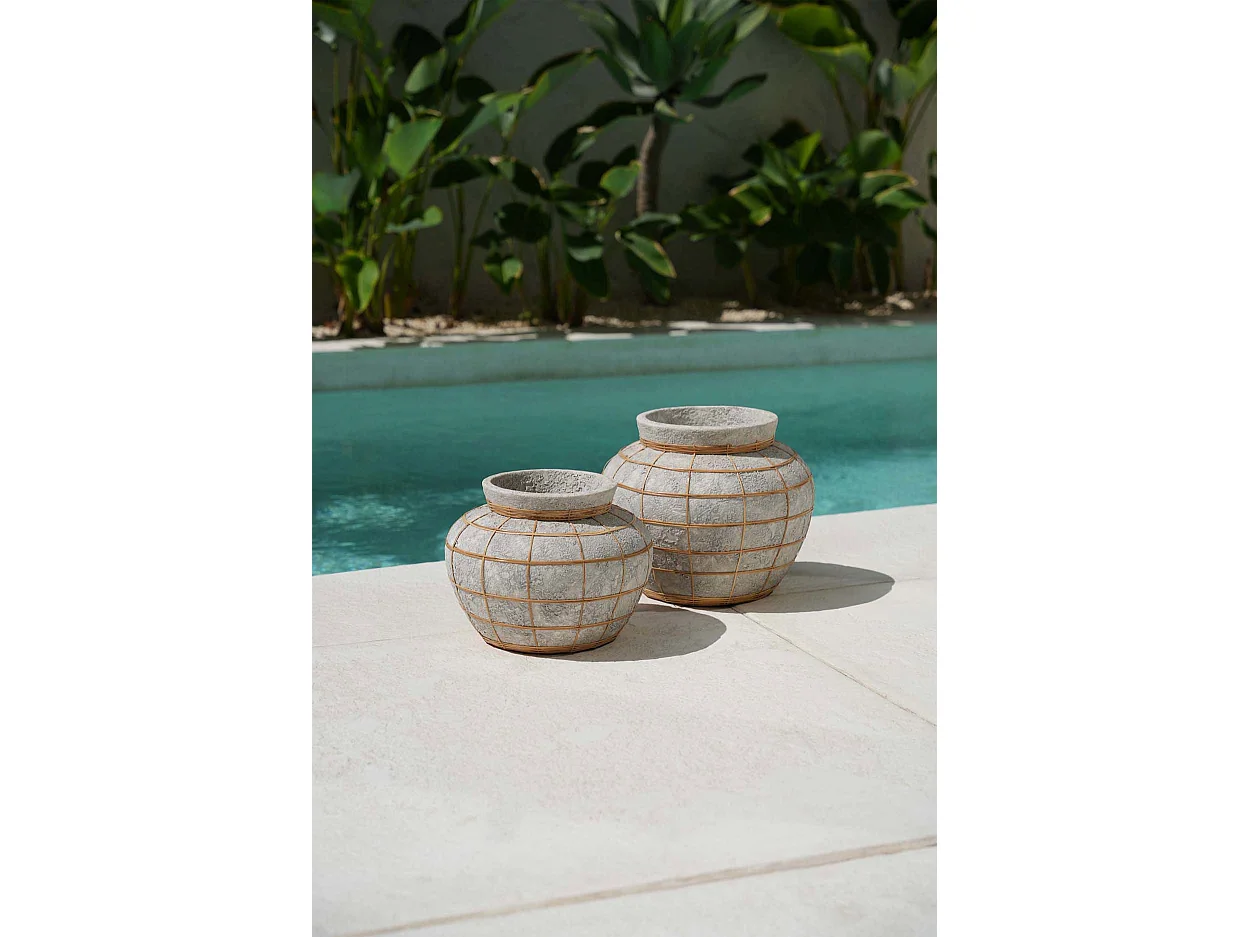 Il Vaso Belly - Grigio Cemento Naturale - L