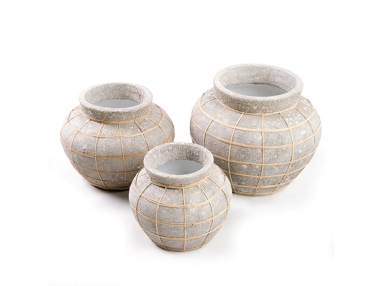 Il Vaso Belly - Grigio Cemento Naturale - L