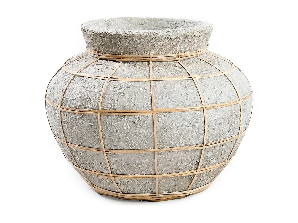 Le Vase Belly - Béton Gris Naturel - S