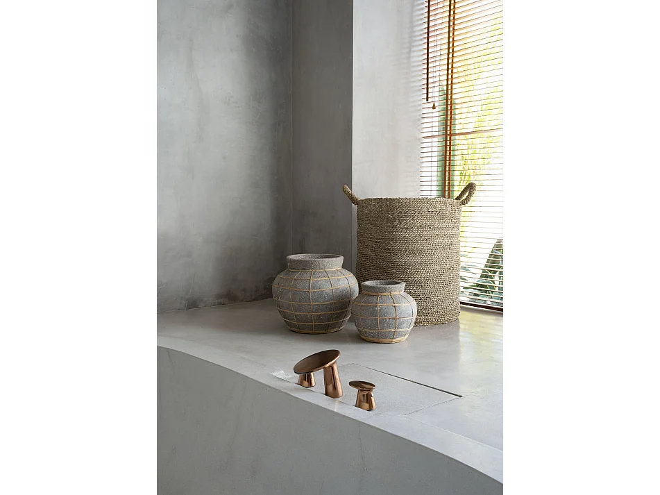 Le Vase Belly - Béton Gris Naturel - S