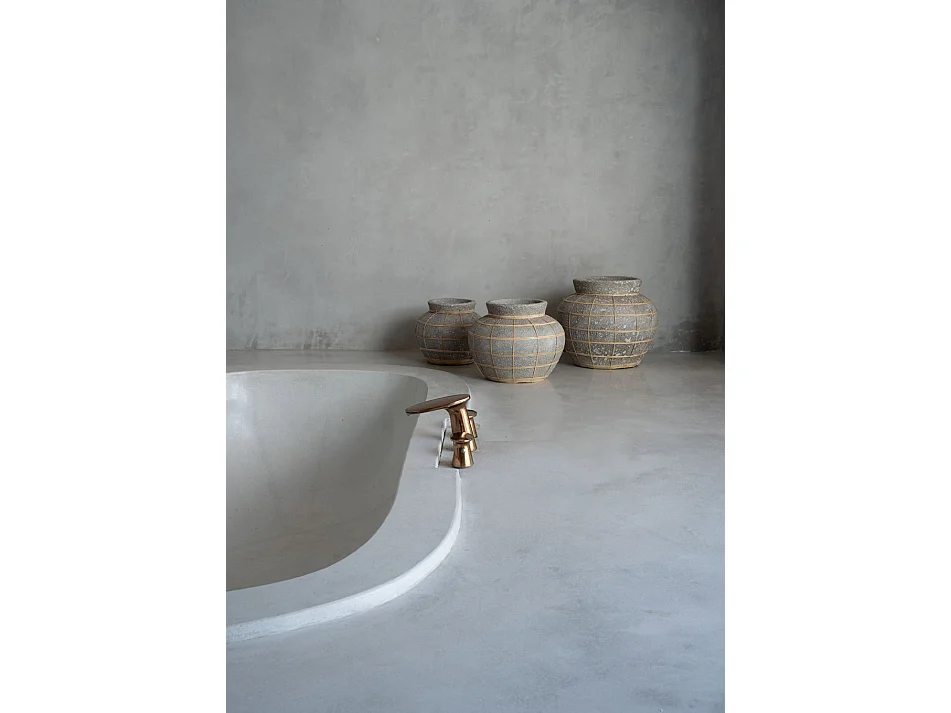 Le Vase Belly - Béton Gris Naturel - S