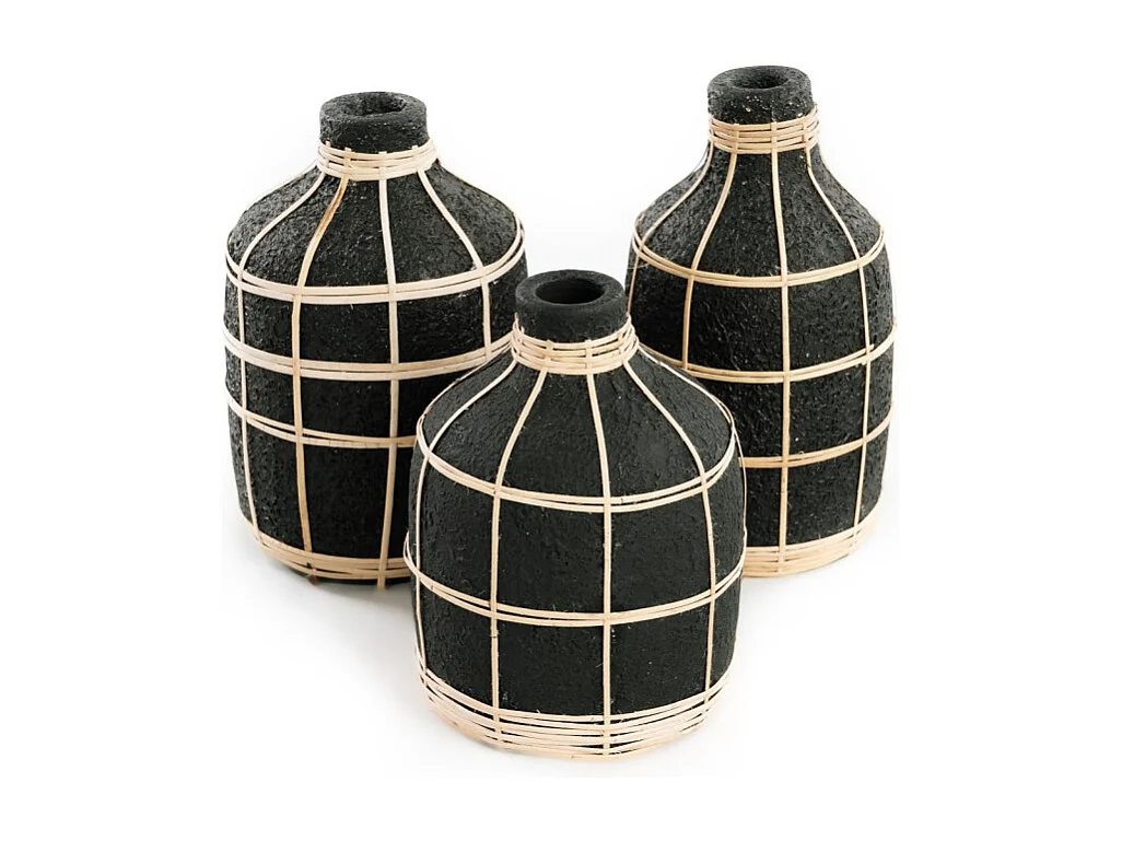 De Whoopy Vaas - Zwart Naturel - M