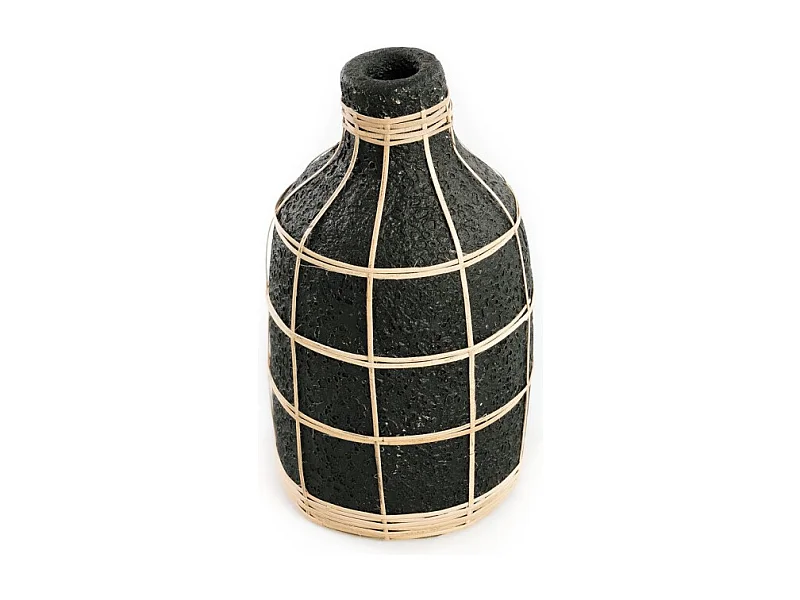 Die Whoopy Vase - Schwarz Natur - L