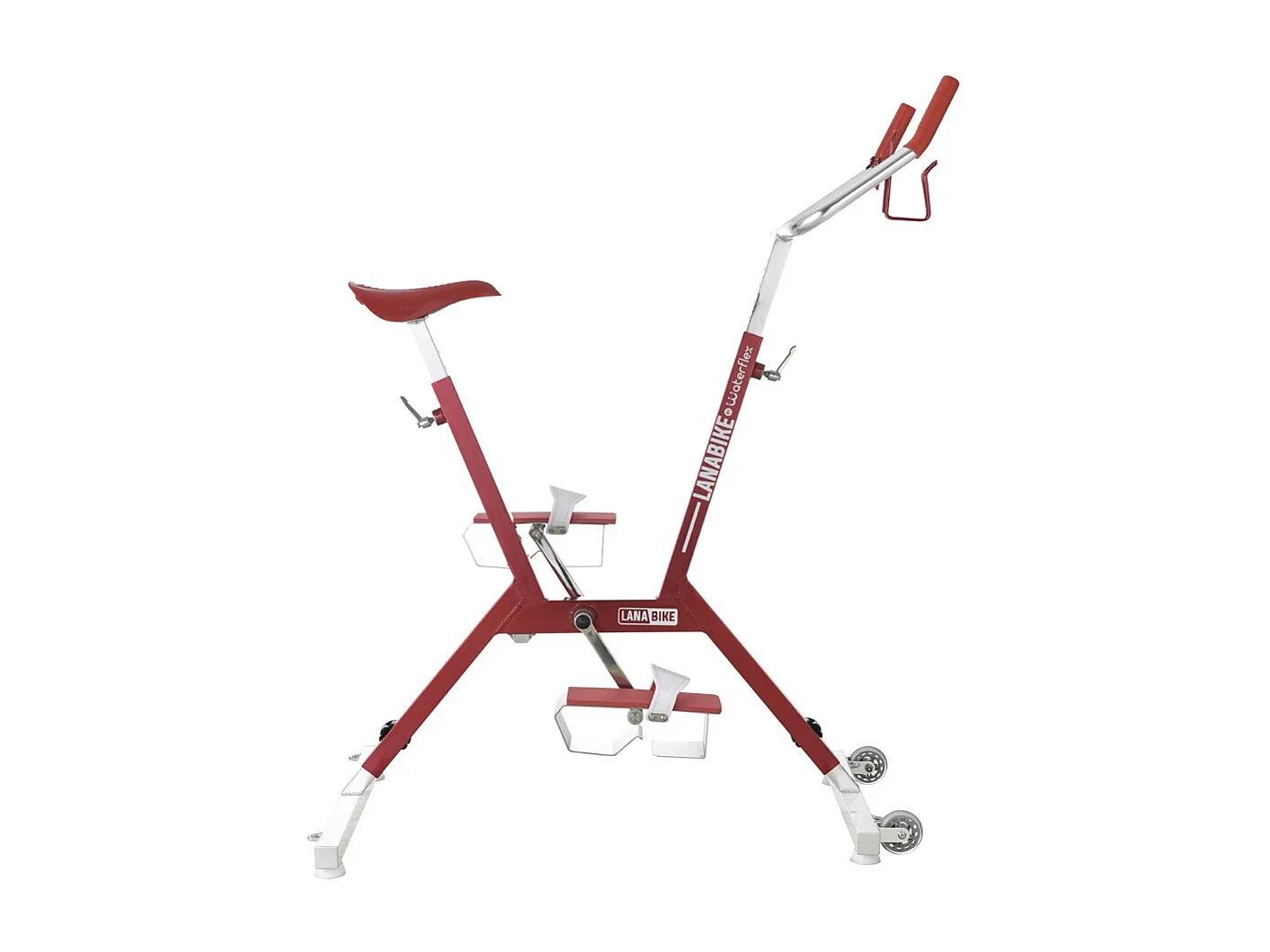 Aquabike Aluminio Lanabike Waterflex 9,5kg - Cuadro de aluminio anodizado - Musculación/Aquafitness - Color rojo