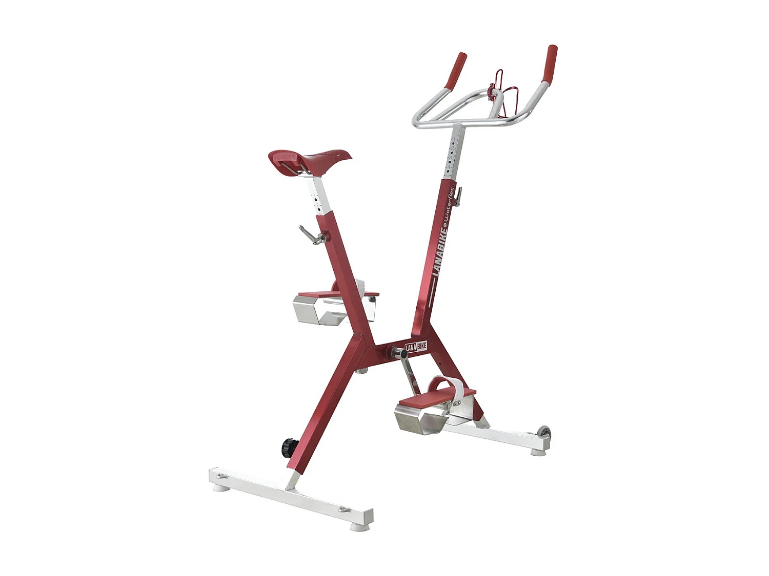 Aquabike Aluminium Lanabike Waterflex 9.5kg - Eloxierter Aluminiumrahmen - Bodybuilding/Aquafitness - Farbe Rot