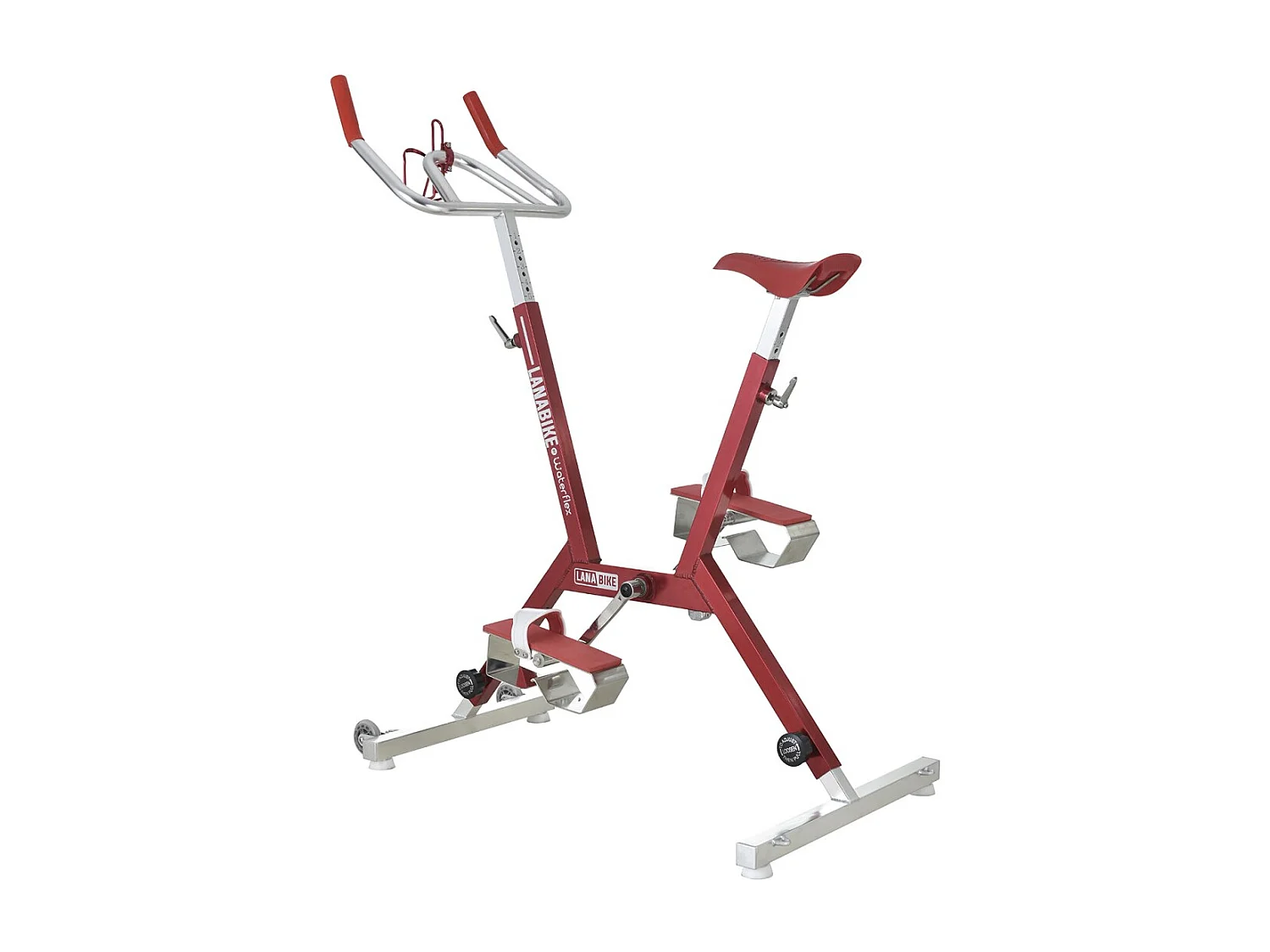 Aquabike Aluminium Lanabike Waterflex 9.5kg - Eloxierter Aluminiumrahmen - Bodybuilding/Aquafitness - Farbe Rot