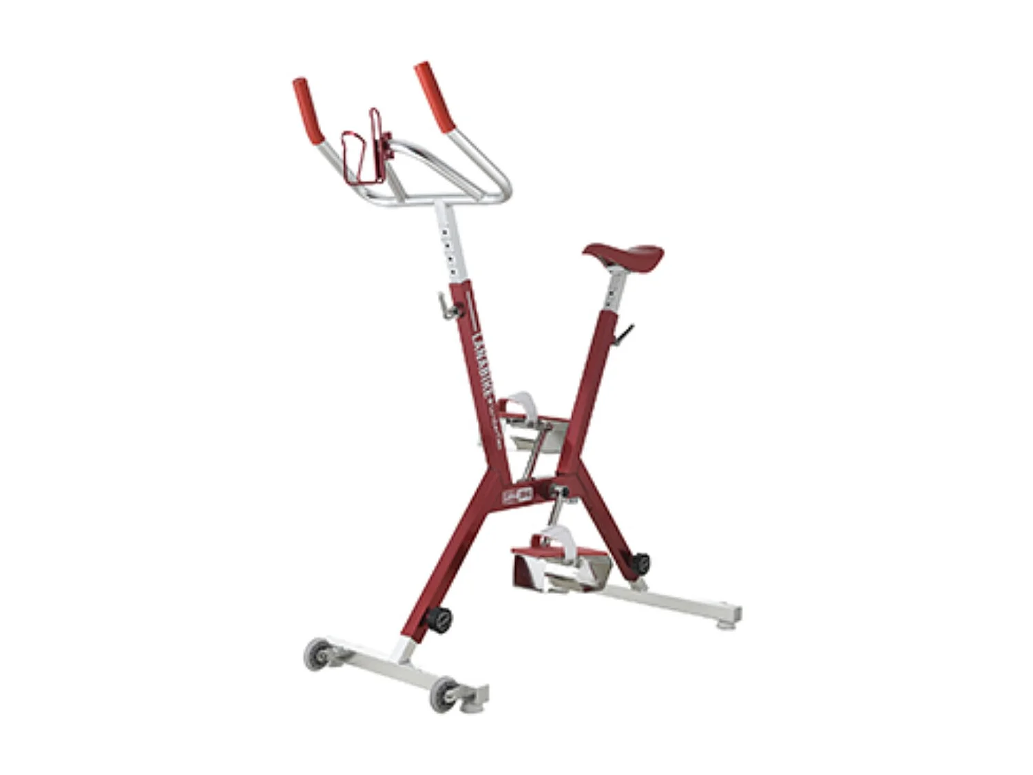 Aquabike Aluminium Lanabike Waterflex 9.5kg - Eloxierter Aluminiumrahmen - Bodybuilding/Aquafitness - Farbe Rot