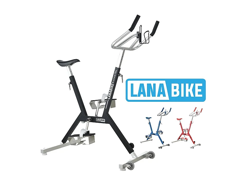 Aquabike Aluminium Lanabike Waterflex 9,5kg - Telaio in alluminio anodizzato - Bodybuilding/Aquafitness - Nero