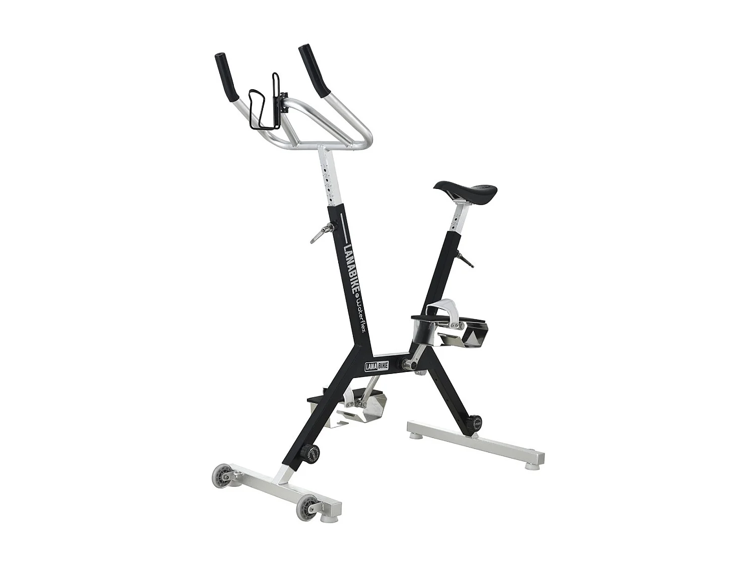 Aquabike Aluminium Lanabike Waterflex 9.5kg - Eloxierter Aluminiumrahmen - Bodybuilding/Aquafitness - Farbe Schwarz