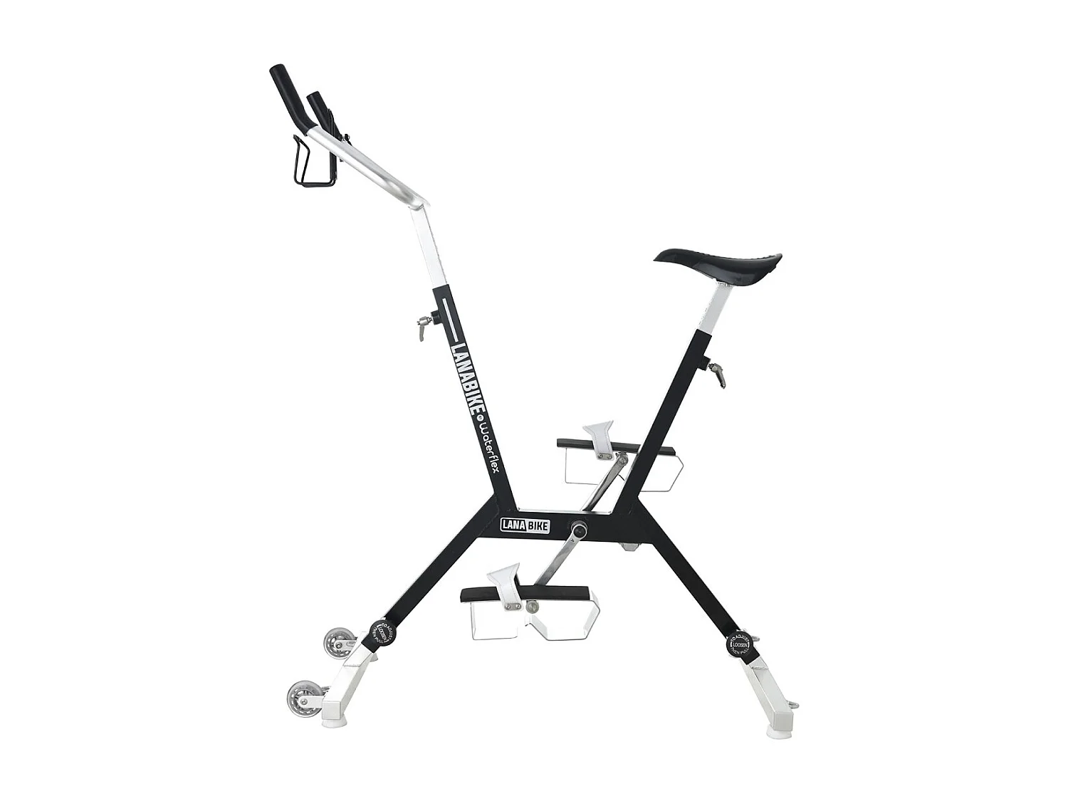 Aquabike Aluminium Lanabike Waterflex 9.5kg - Eloxierter Aluminiumrahmen - Bodybuilding/Aquafitness - Farbe Schwarz