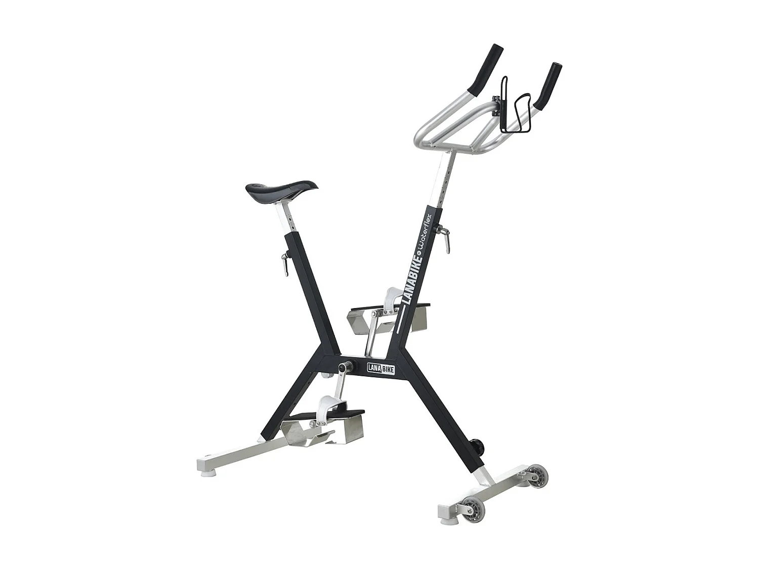 Aquabike Aluminium Lanabike Waterflex 9.5kg - Eloxierter Aluminiumrahmen - Bodybuilding/Aquafitness - Farbe Schwarz