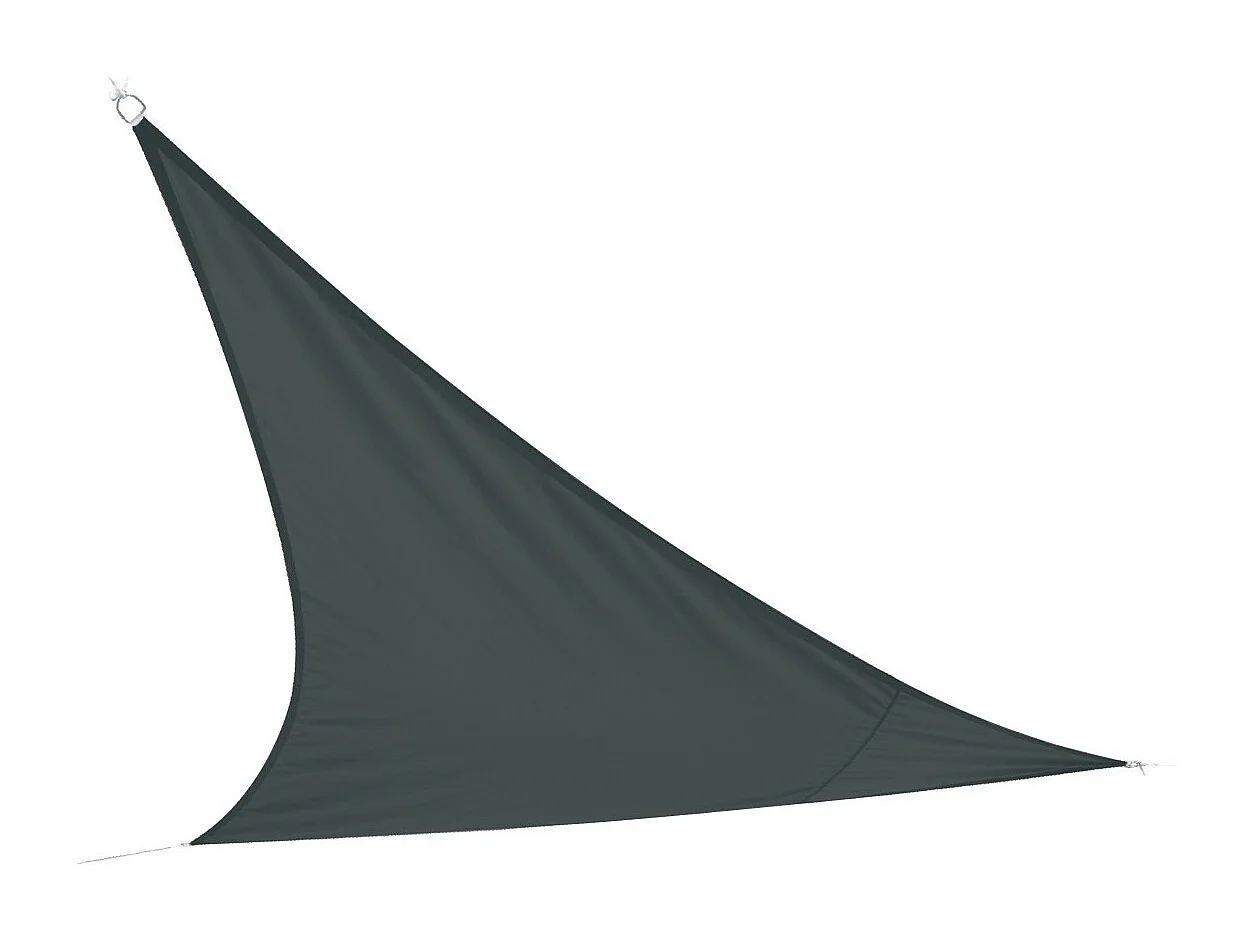 Schwarzes dreieckiges Sonnensegel – Maße 360x360x360 cm aus Polyester 160g/m²