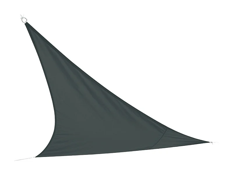 Schwarzes dreieckiges Sonnensegel – Maße 360x360x360 cm aus Polyester 160g/m²