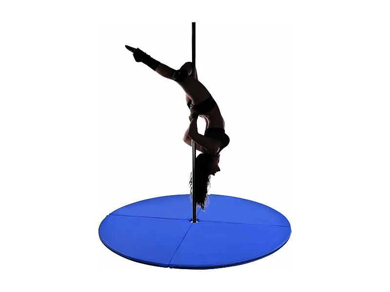 Crash Pad / Mat Tapis de Protection de Pole Dnace Epaisseur 5CM,Tapis pour Dance Diamètre 150CM 4 Morceaux Pliables en EPE