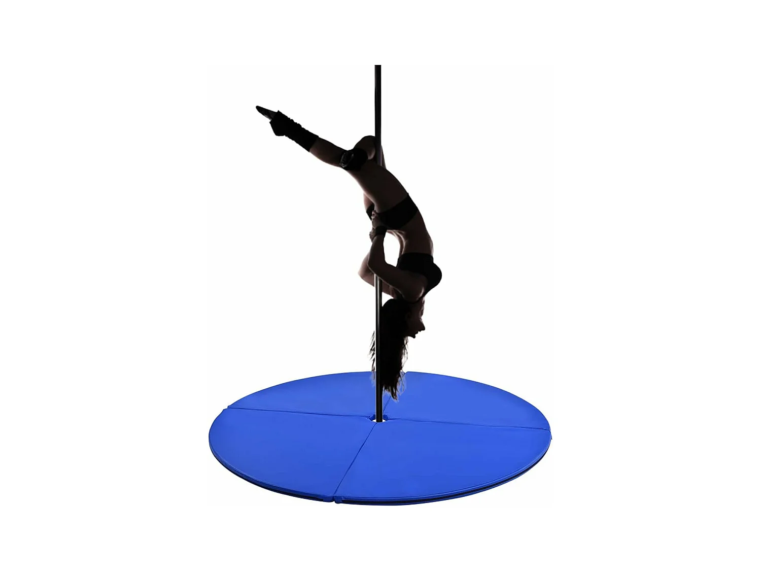 Crash Pad / Mat Tapis de Protection de Pole Dnace Epaisseur 5CM,Tapis pour Dance Diamètre 150CM 4 Morceaux Pliables en EPE