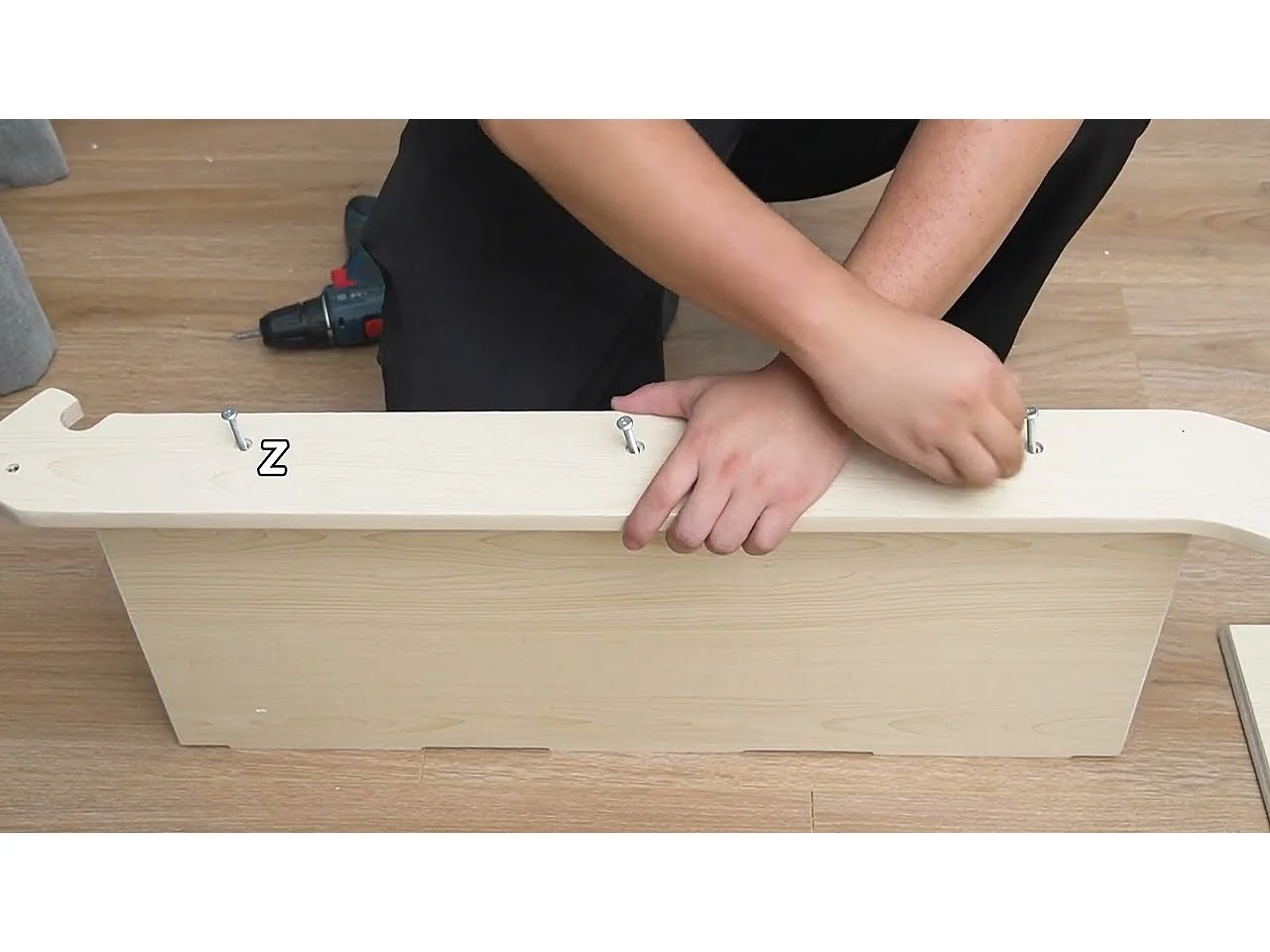 6-in-1 houten klimdriehoek met glijbaan en bufferzone, indoor klimtuin met net en ladder om te klimmen, draagvermogen 60 kg (natuurlijk)