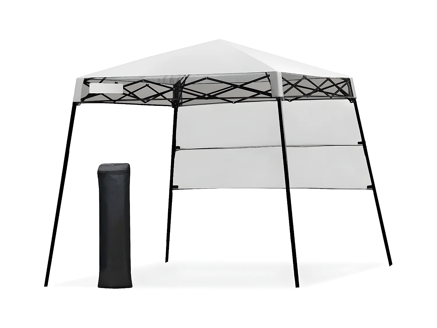 Tonnelle Pliante 181 x 181 cm/Tente d'Extérieur pour Protection Solaire-Portable et Léger Abri avec Sac à Dos pour CamBoisg, Fête, Barbecue Blanc