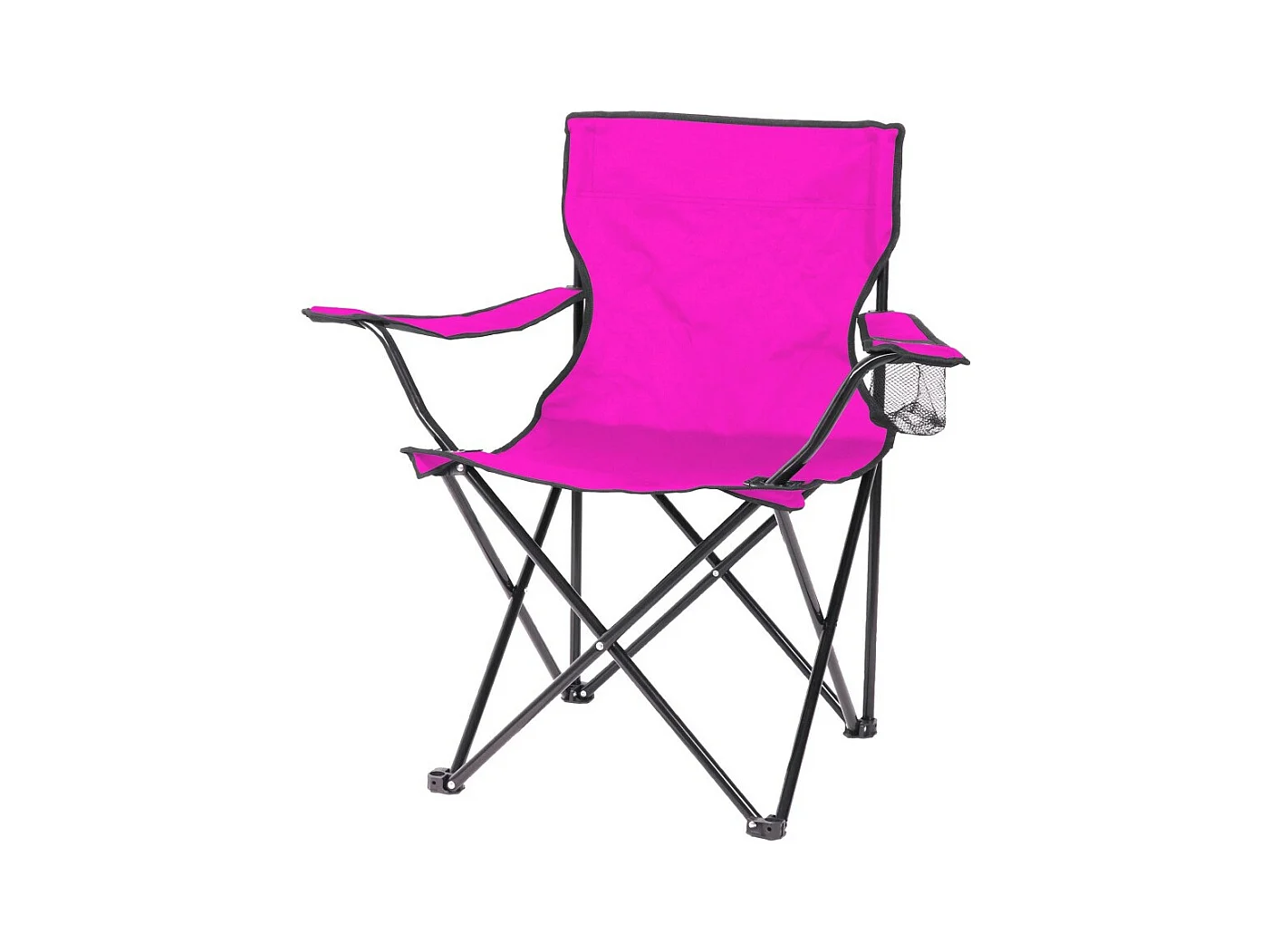 Fauteuil de camping pliable en tissu rose fuchsia – 82 x 50 x 80 cm