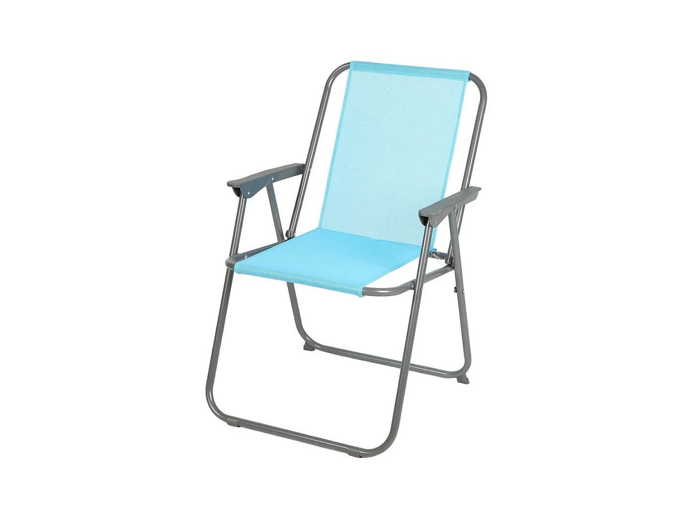 Fauteuil de jardin pliable en tissu bleu turquoise – Dimensions 53x55x75 cm